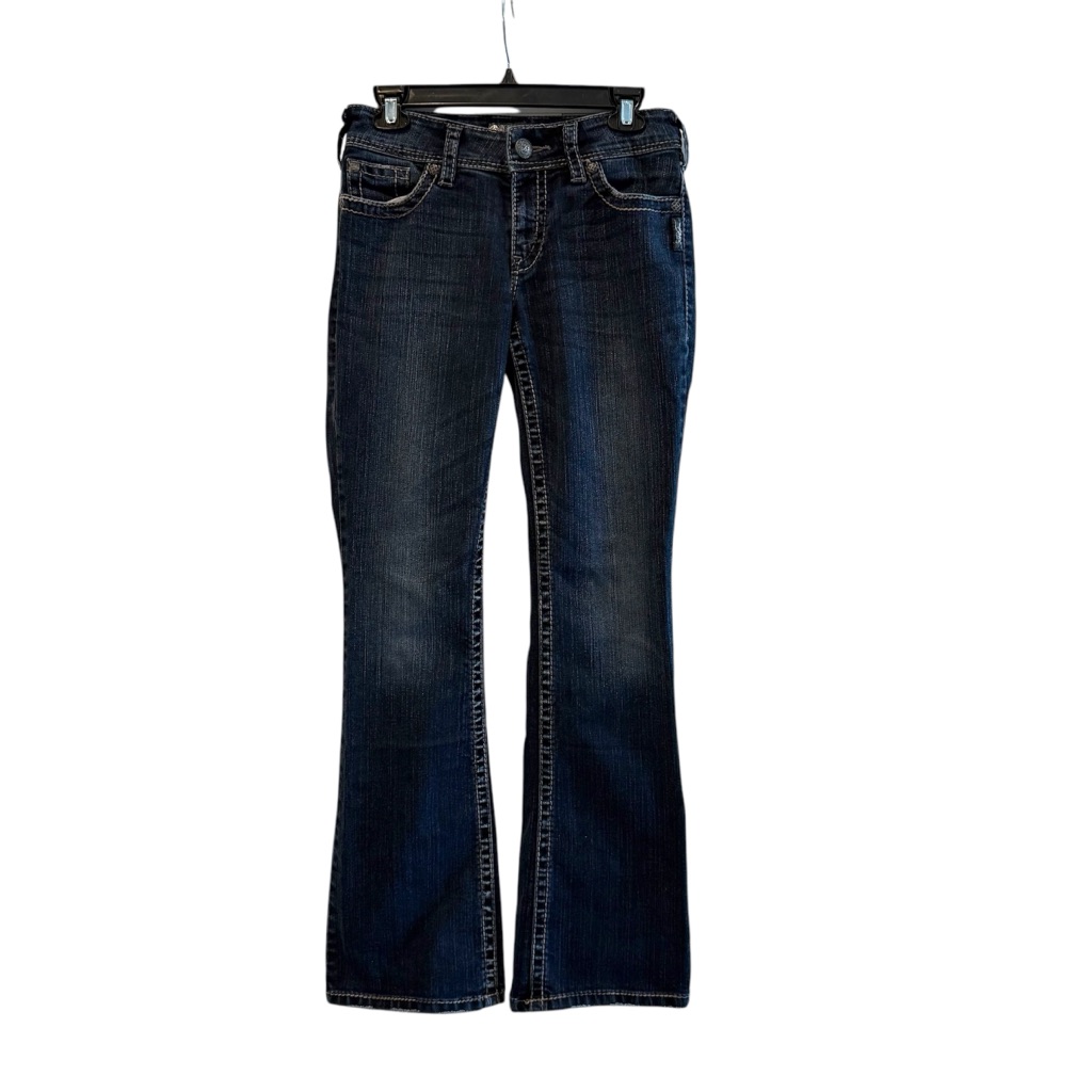 Silver Jeans Suki Surplus Dark Blue Denim Bootcut Womens Size 2732